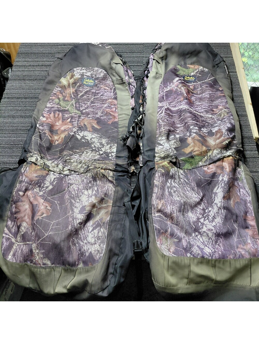 Cabelas Camo Bucket Seat Covers Pair 2 Hunting Truck SUV Universal Fit